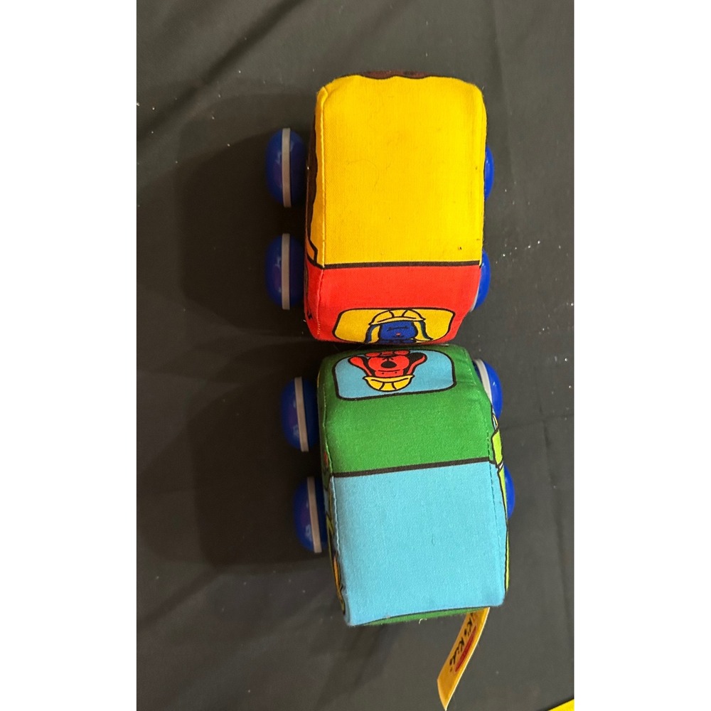 Melissa & Doug K's Kids Soft Plush Dump Tow Truck Baby Toy Lot Rolling Wheels